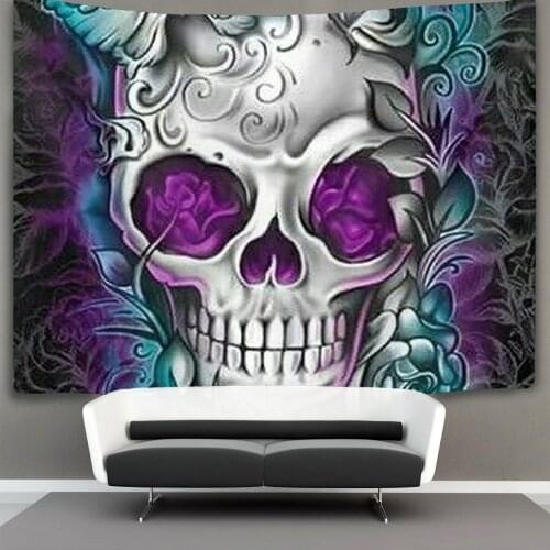 Cool Sugar Skull Designs Wall Tapestry Hippie Art Home Decor