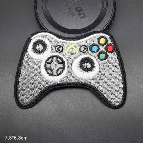 Colourful Game Controller Iron On Full Embroidered Clothes Patches For Boy Cap School bag Clothing Stickers Garment Wholesale
