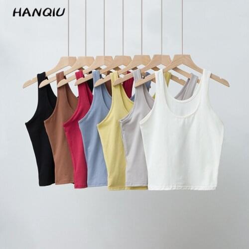 Summer crop tops women 2020 workout crop tank tops cute crop top sexy tops white black sleeveless tops vintage streetwear