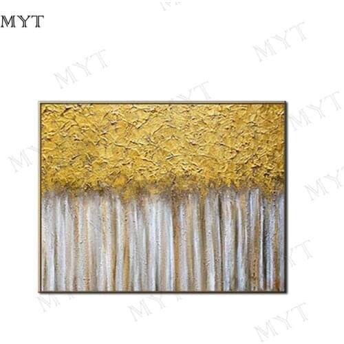 Best Gift Abstract gold trees Oil Painting on Canvas Hand Painted Wall Picture for Living room Bedroom Home Decor no framed