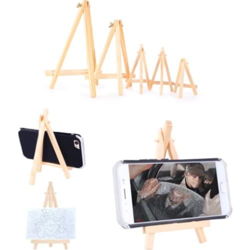 Natural Wood Mini Easel Frame Tripod Display Meeting Wedding Table Number Name Card Stand Display Holder Children Painting Craft