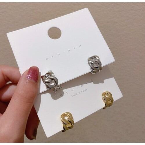 Trendy Elegant Gold Sliver Color Chians Hoop Earrings Pearls String Statement Stud Earrings For Women Wedding Party 2021 New