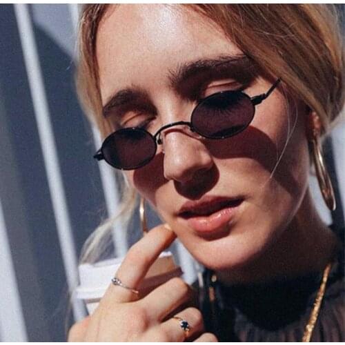 Fashion New women small oval Sunglasses Men Women Vintage Retro Brand Designer Sun glasses UV400 lunette soleil femme oculos
