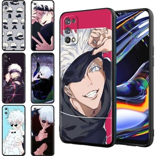 Anime Jujutsu Kaisen Gojo For Realme 8 C21 6 7 Pro C3 XT GT 5 7i X50 C15 C11 C12 Phone Case C21Y 8Pro Soft Silicone Cover Fundas