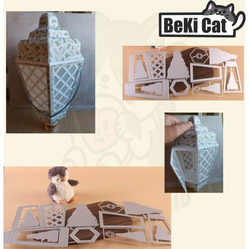 3D Lantern Cutting die set Metal Cutting Dies Stencils for DIY Scrapbooking photo album Decorative DIY Paper Cards