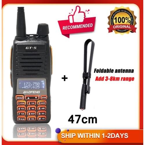 2021 BAOFENG GT-5 12W Power New Portable 2 Way Radio Dual PTT Walkie Talkie UV82 Update Hunting Transceiver Dual-Band Intercom