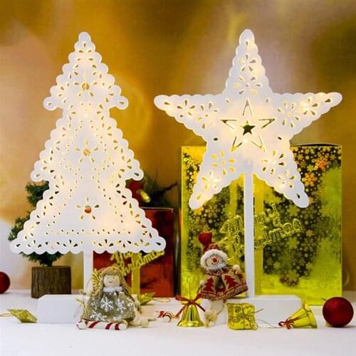 New Christmas Desk Ornament LED Light Up Desktop Ornament Xmas Desk Decor