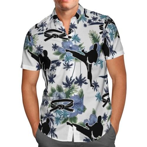 Judo 3D Print Beach Hawaiian 2021 Summer Mens Shirt Short Sleeve Shirt Streetwear Oversized 5XL Camisa Social Chemise Homme