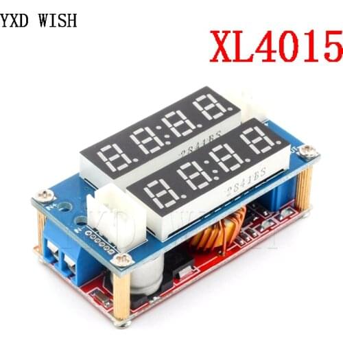 XL4015 5A Adjustable Power CC/CV Step-down Charge Module LED Driver Board Voltmeter Ammeter Constant Current Constant Voltage