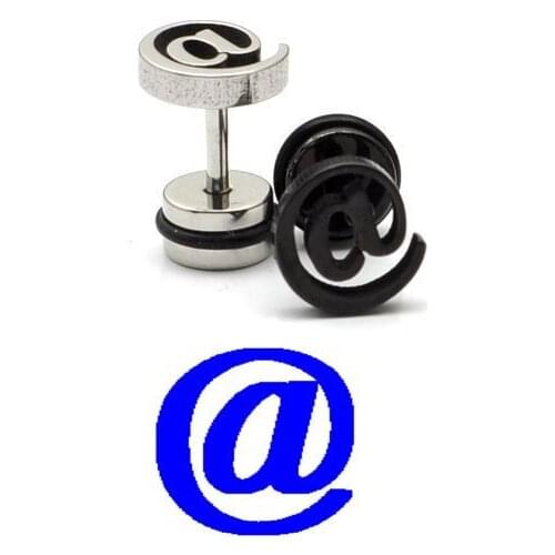 Pattern titanium stud earring heterochrosis 2012 316l stainless steel stud earring male earring 2182