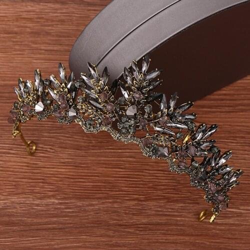 Rhinestone Crystal Bride Tiaras And Crowns Headband Hair Ornaments For Women Bridal Crown Headpiece Wedding Hair Accessories