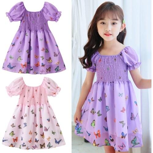 Butterfly Baby Girls Dress New Sweet Fairy Summer Princess Dress Birthday Party Costume Christmas 2 3 4 5 6 Years Kids Dresses