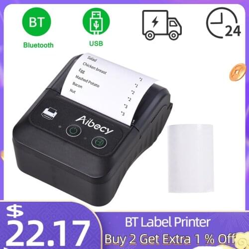 Portable impresora termica bluetooth 58mm BT принтер Label Printer Wireless 2in Bluetooth Thermal Printer Label Maker for Store