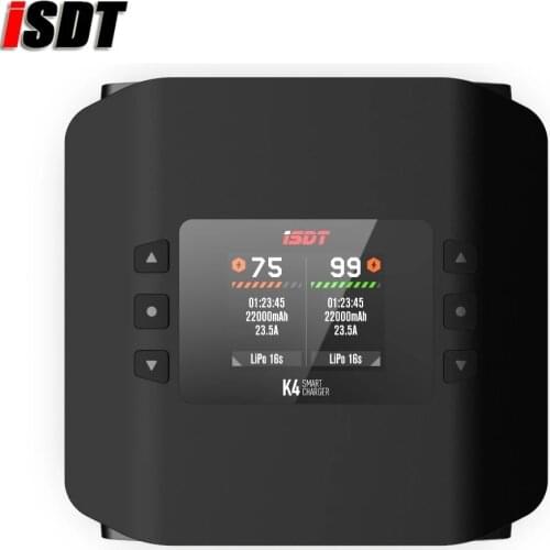 ISDT K4 1~8S Lithium Battery Smart Charger 20A 600W AC/DC IndependentDual Mode Dual Channel For Lipo Battery charge Rc Toy