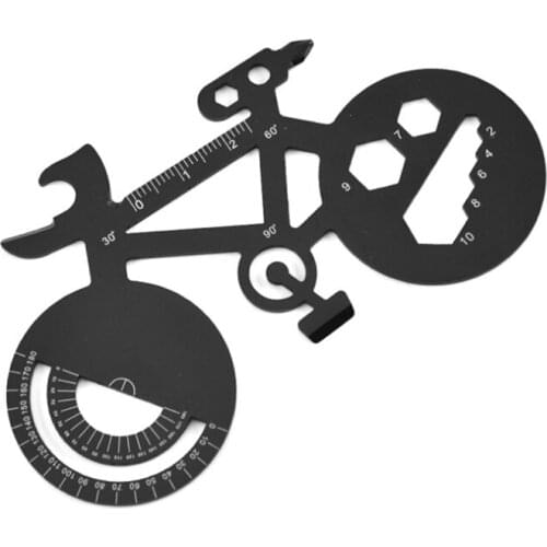 Multi-purpose Bicycle Repair spoke wrench Mountain Bike Repair Tool Card Camping bike Tool Promotion Funny Bicycle Shape Wrench