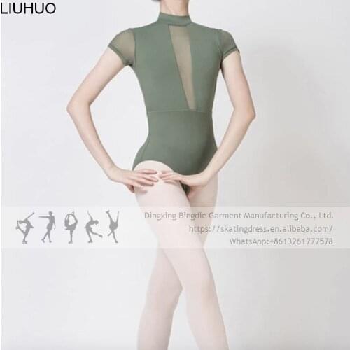 Dance Leotards Girls Ballet Training Dance wear Women Open Back Elegant Unitards Children Belly Dance Costumes