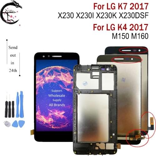 LCD With Frame For LG K7 2017 X230 X230i X230K X230DSF Display Screen Touch Digitizer Assembly For LG K4 2017 M160 M150 Full LCD