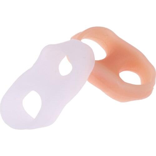 1Pair Silicone Gel Small Separator for Prevent Toe Overlap Hallux Valgus Corrector Orthopedic Inserts Pads Thumb Protection