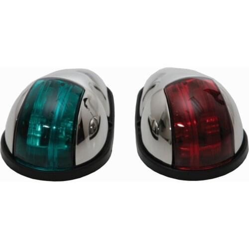 12V Red Green Marine Boat Light 10W Navigation Light Stainless Steel Housing Lamp