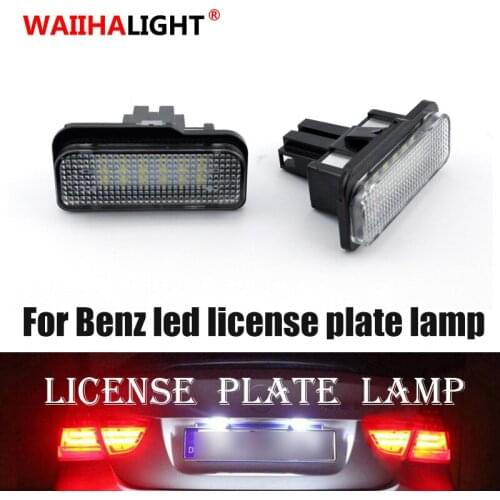 2pcs Canbus Error Free Car LED License Plate Light For Mercedes Benz S203 W211 S211 W219 R171 CLS SLK Number License Plate Lamp