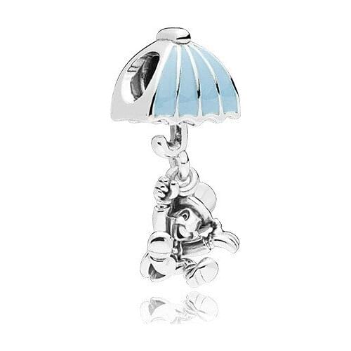 5PCS Fashion Jewelry Accessories Enamel Umbrella Bead Cartoon Character Mouse Charm Fit Handmade Brand Bracelets Jewelry Making