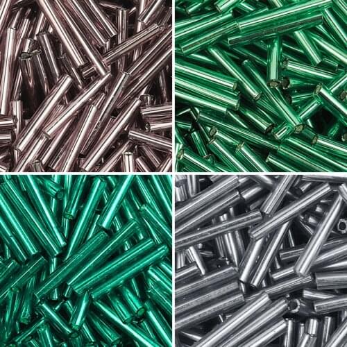600pcs Czech Tube Seed Beads 2mm Charms Silverline Spacer Beads Puzzles For Jewelry Making DIY Bracelet Necklace Findings