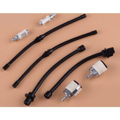 8pcs Black Hose Kit Chainsaw Spare Parts Replacement for 45cc 52cc 58cc Oil Fuel Filter Pipe 4500 5200 5800 45cc 52cc 58cc