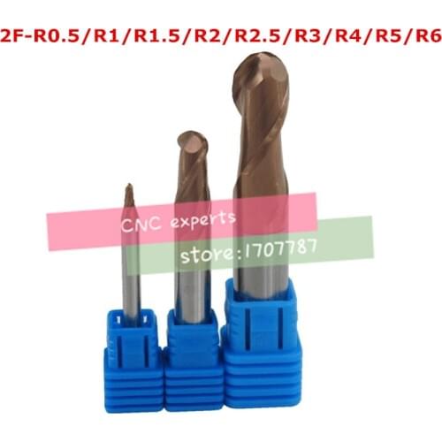 9pcs / set HRC60 2F-R0.5-R6.0,Spiral Bit Milling Tools, Carbide Ball Nose End Mill, the lathe tool,boring bar,cnc,machine