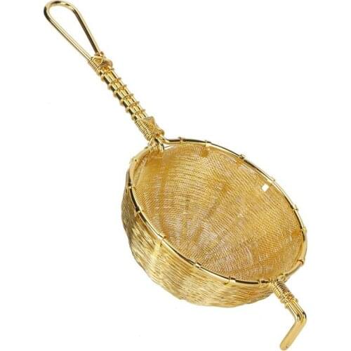 Tea Accessories Tea Filter Tea Infuser Strainer Hand Made Copper Reusable Teapot Filter with Long Handle for Tea Maker Tea