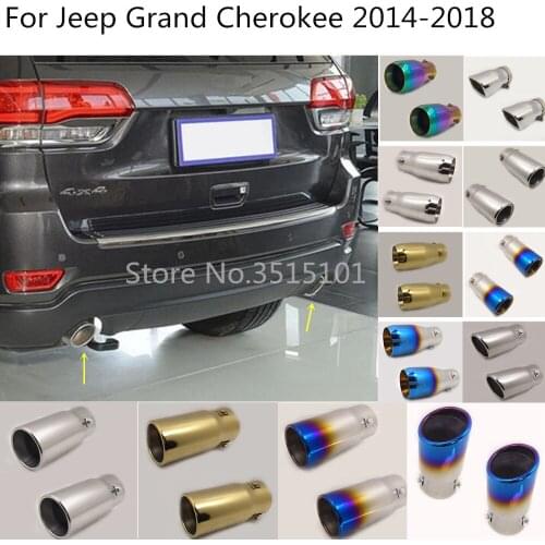 Car Cover Muffler Stainless steel End Tail Pipe Dedicate outlet Exhaust 2pcs For Jeep Grand Cherokee 2014 2015 2016 2017 2018