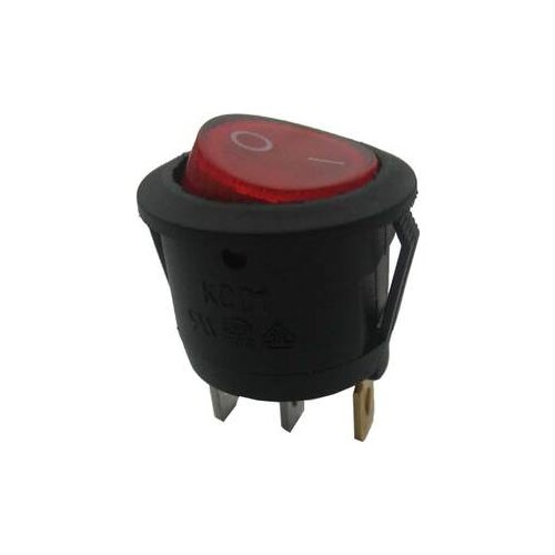 Free shipping KCD1-105N round red illuminated rocker switch mounting hole three feet