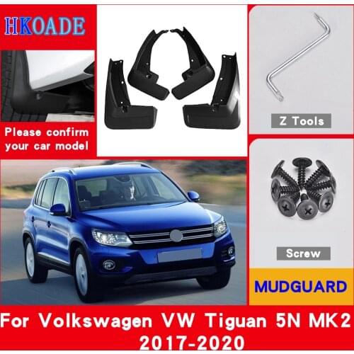 Car Fender Mud Flaps For Volkswagen VW Tiguan 5N MK2 2017-2020 Mudguards Splash Guards Fender Mudflaps Car Fender Accessories