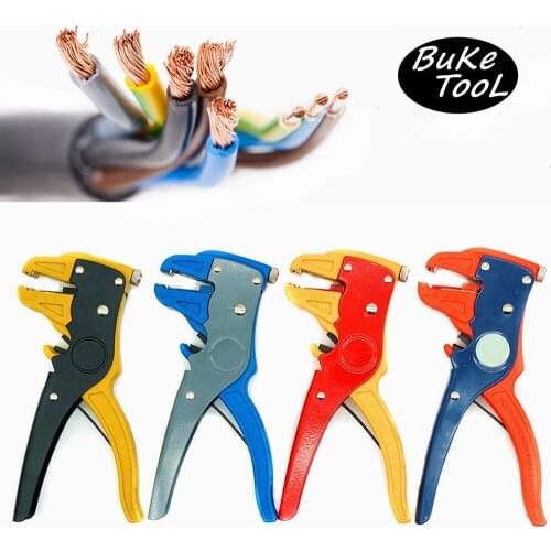 BukeTool Repair Tools Multi Wire Stripper Pliers Cutter Clamp 6mm2 Functional Mini Carbon Steel Multifunctional Electrical
