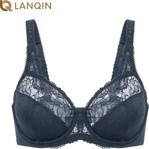 Womens Plus Size Beauty Floral Lace Non Padded Full Figure Underwire Minimizer Bra