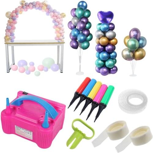 Balloon Accessories Balloons Stand Ballon Arch Baloon Stick air ball pump Bubble balloon chain balloons clips Globos glue dot