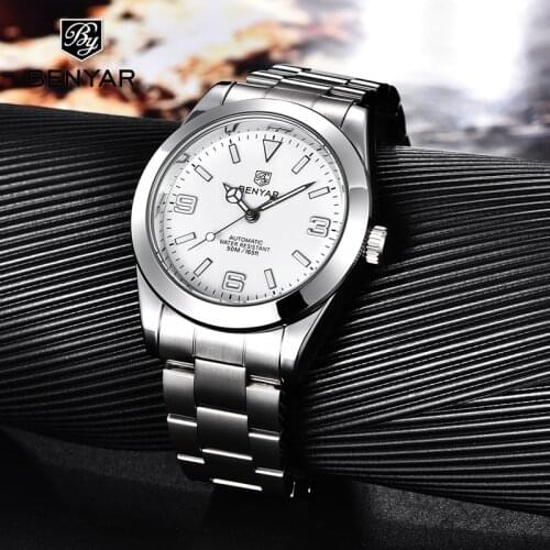 Mens Watches BENYAR Top Luxury Brand Men Mechanical Automatic Watch For Men Sport Business Stainless Steel Relogio Masculino
