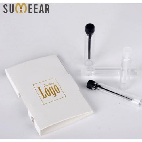 100Pieces/Lot 2ml Dropper Bottle Perfume Bottle with Paper Card Sample Refillable Perfume Bottle Scented Test Tube Bottles