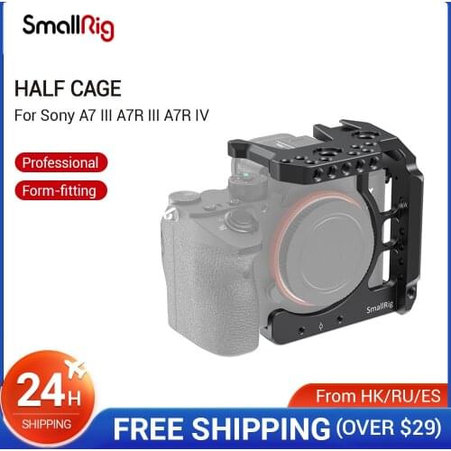 SmallRig Half Cage for Sony A7 III A7R III A7R IV Dslr Camera Cage With NATO Rail/ Cold Shoe Video Shooting Cage Kit - 2629