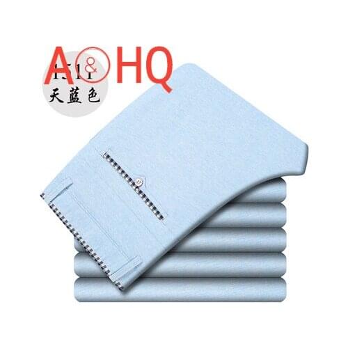 Suit Pants Men Linen Summer Business Men Trousers Office Classic Mens Pants Formal Fashion New Plus Size 38 40