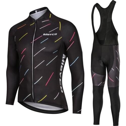 Mieyco Spring Pro Team MTB Bike Clothing Mens Cycling Jerseys Set Male Long Sleeve Bicycle Clothes Racing Sports Wear Outdoor