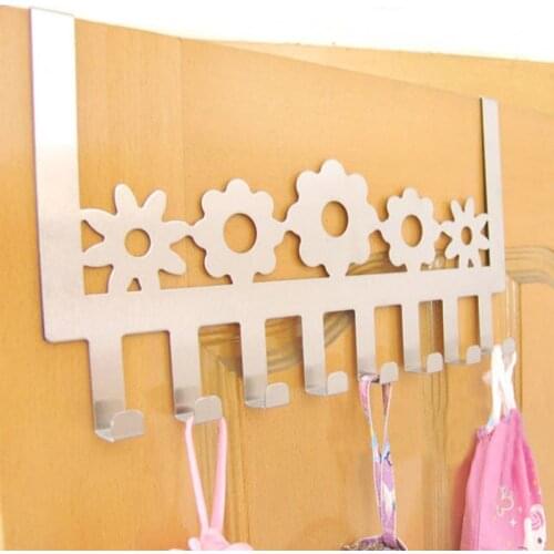 New Real Modern Yellow Red Green Clear Metal Flowers Door Multi-purpose Clothing Hook After Hanger Wall
