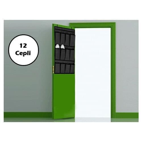 Eslem Shop 12 Pocket Door Back Multi-Purpose Organizer-Black