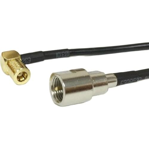 New FME Male Plug Switch SMB Female Right Angle jumper cable RG174 Cable 20CM 8" Adapter Wholesale Fast Ship