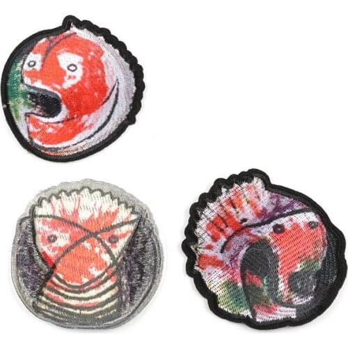 Popular color graffiti Japanese anime cartoon character embroidery patch for children decoration T-shirt hat backpack