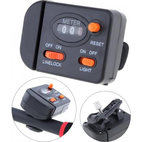 Fishing Line Counter Clip on Rod Meter Gauge Depth Finder Digital Jigging Fishing Tackle Tools Fishing Line Counter