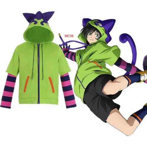 SK8 the Infinity Miya Chinen Hoodie Cosplay Costumes Hooded Zipper Sweatshirt Anime SK Eight Streetwear Pullover Coat