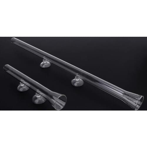 Aquarium Feeding Tube Shrimp Glass Feeder Suction Cup 3cm Thick Fish Tank Device Dish Transparent Equipment 200/450mm