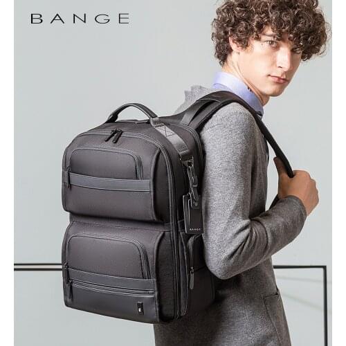 REJS LANGT Large Capacity Mens Backpack Business Waterproof Anti-Theft Travel Backpacks Fit 15.6 Inch Laptop School Bag Zaino