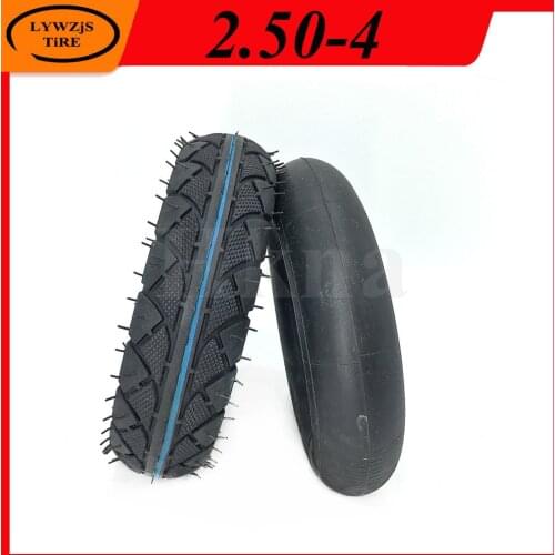 Good Quality 8-inch Pneumatic Inner and Outer Tire 2.50-4 Universal Wheel Rubber Thickened Tyre Trolley Tiger Car Parts