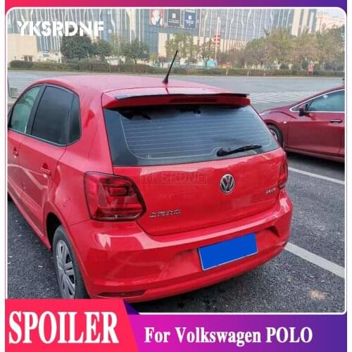 YKSRDNF For Volkswagen Polo 2010 2011 2012 2013 2014 2015 2016 High quality ABS spoiler car rear wing spoiler